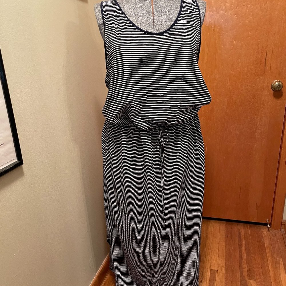 Gap Cotton Striped Maxi Dress Navy/White XXL